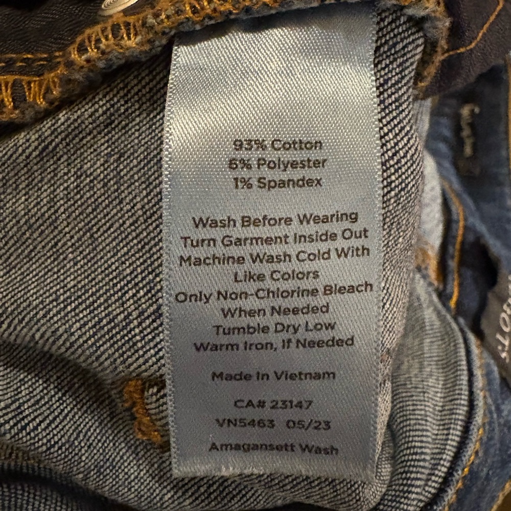 Talbots Straight Leg Size 4 Classic Blue Denim Jeans - Picture 7 of 7